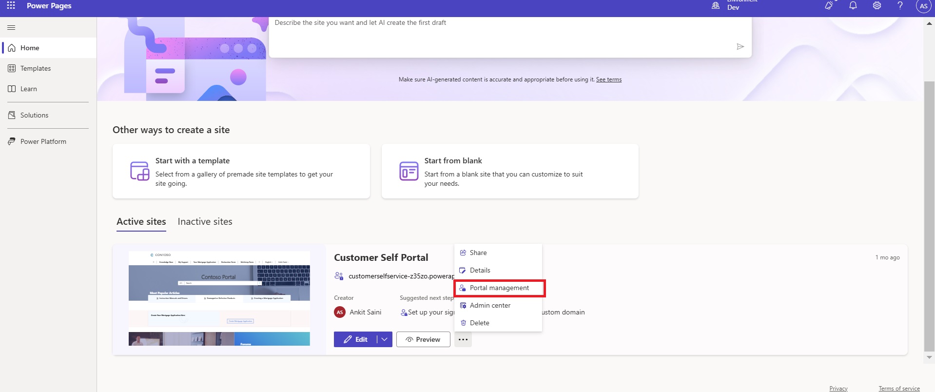 You will see all of the Active Content Snippets.
